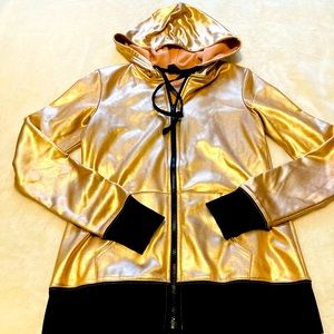 Metallic zip up hoodie size Small